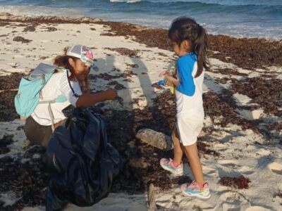 Limpieza de playas en Cozumel
