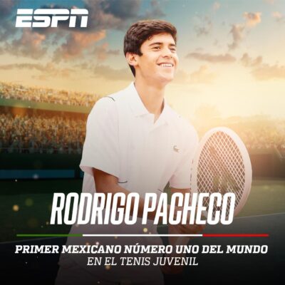 Rodrigo Pacheco, es un joven yucateco que en días recientes se convirtió en el primer mexicano en colocarse como el número 1 de la ITF.