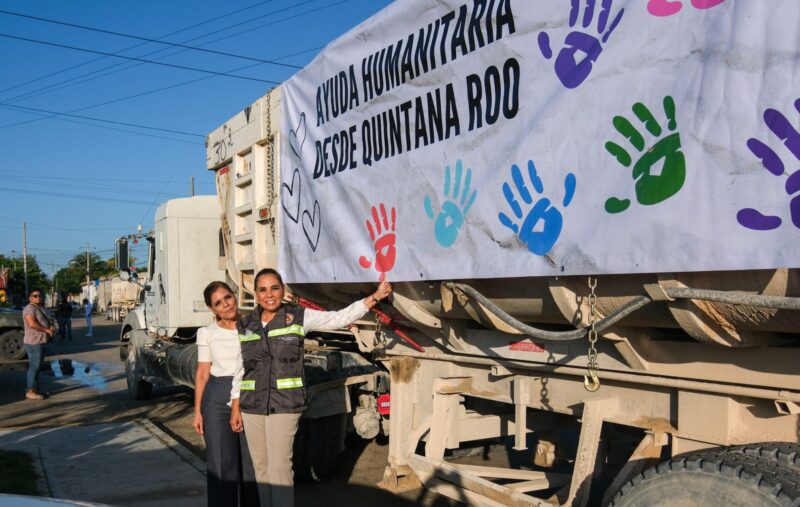 Salen de Cancún 50 toneladas de ayuda para Guerrero