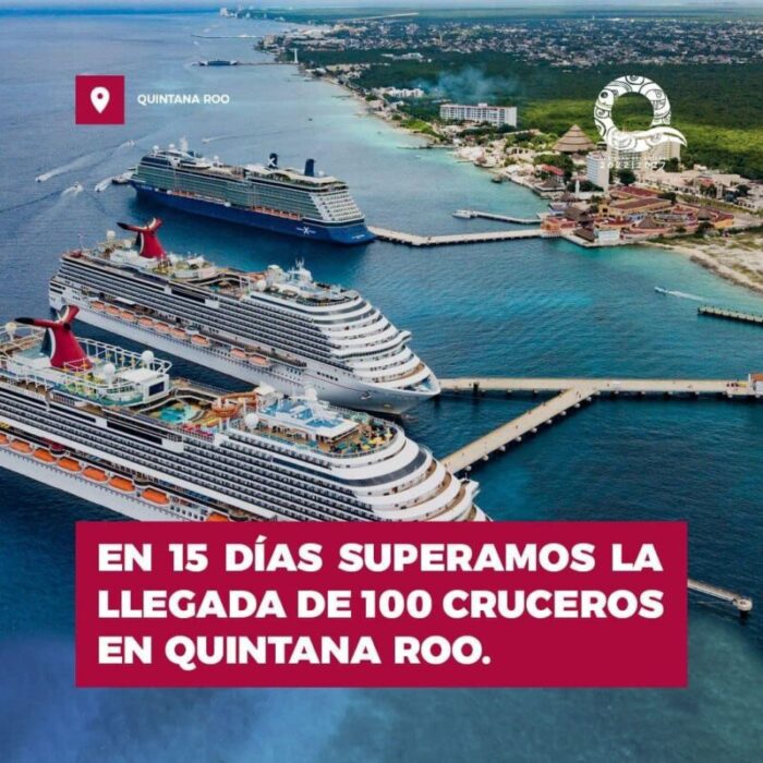 Con más de 100 cruceros Quintana Roo refrenda su liderazgo