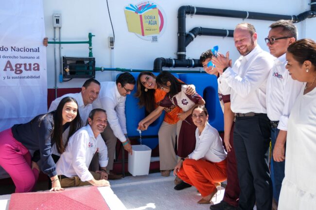 Ponen en marcha el proyecto “Escuelas con Agua” Mara Lezama y Rodrigo Feria, una iniciativa de Fundación Coca Cola México
