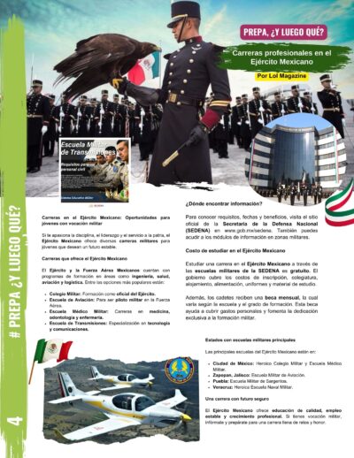 Carreras profesionales en el Ejercito Mexicano