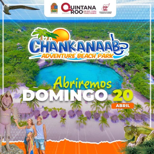 FPMC anunció la apertura extraordinaria del parque natural Chankanaab en Cozumel el domingo 20 de abril por vacaciones