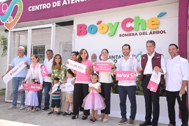Inauguran el CAI Bo’oy Ché en Cancún para hijos de trabajadores del turismo, con apoyo de Mara Lezama y Verónica Lezama presidenta del DIF 