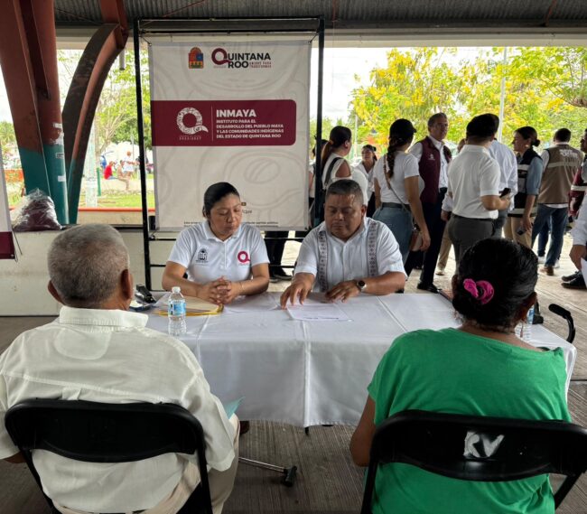 El INMAYA entrega apoyos directos a comunidades vulnerables durante la Caravana del Bienestar en Othón P. Blanco (OPB)
