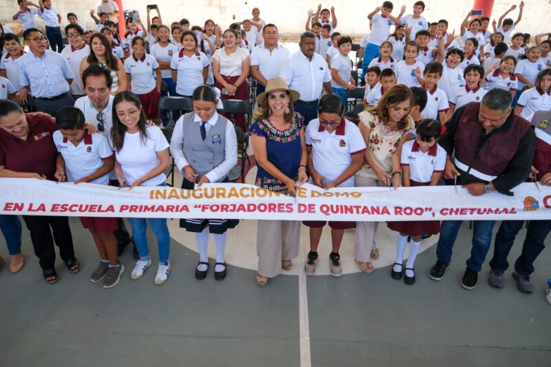 Escuela Forjadores de Quintana Roo estrena domo escolar Escuela Forjadores de Quintana Roo estrena domo escolar