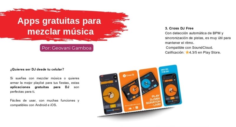 Apps gratuitas para mezclar música