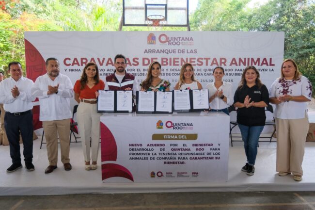 Mara Lezama lanza las Caravanas de Bienestar Animal con jornadas gratuitas para proteger a las mascotas, coordinado por SEMA.