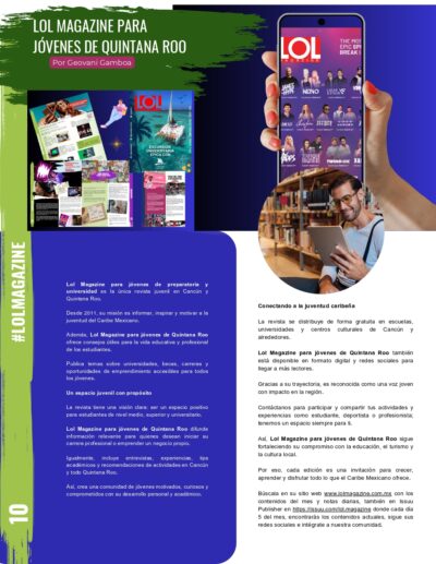 Lol Magazine para jóvenes de Quintana Roo