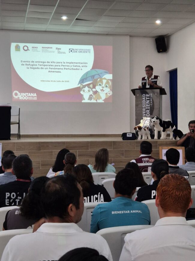 Quintana Roo se prepara para la temporada de huracanes 2025 con refugios temporales para la protección a perros y gatos.