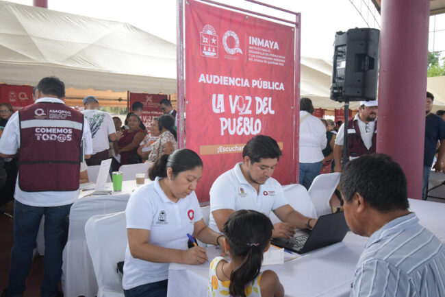 Audiencia Pública La Voz del Pueblo se fortalece con la presencia del INMAYA sosteniendo un diálogo con comunidades mayas de Quintana Roo.