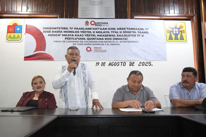 Convenio para preservar la cultura maya en José María Morelos