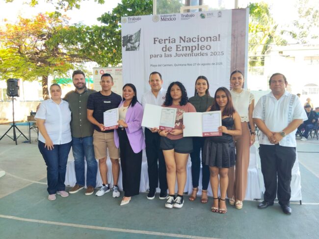 La STyPS clausuró con éxito la Feria Nacional de Empleo para las Juventudes 2025 en Quintana Roo, con más de 2,300 vacantes para jóvenes.