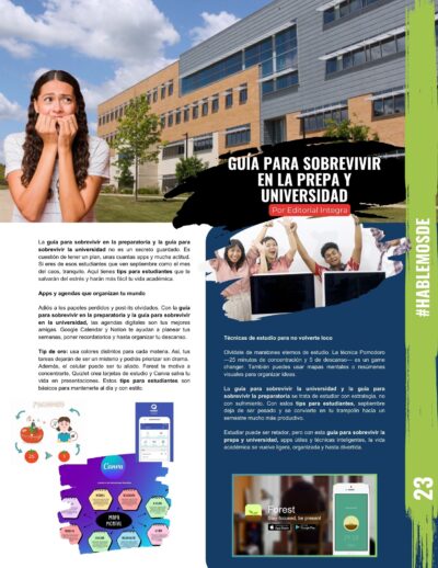 Guía para sobrevivir en la prepa y universidad