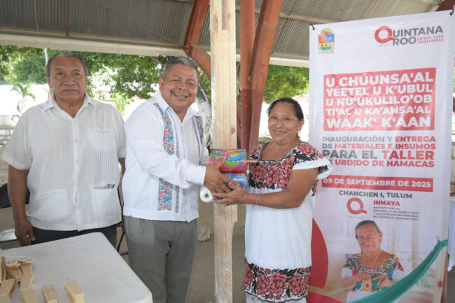 El Taller de urdido de hamacas del INMAYA impulsa a mujeres mayas en Quintana Roo,preserva la tradición y fortalece su economía.