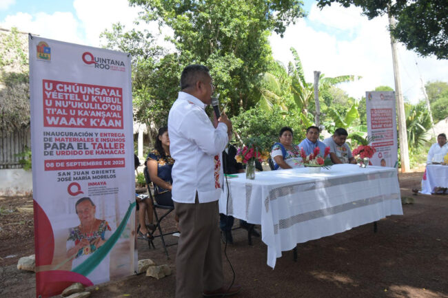 El Taller de urdido de hamacas del INMAYA impulsa a mujeres mayas en Quintana Roo, preserva la tradición y fortalece su economía.