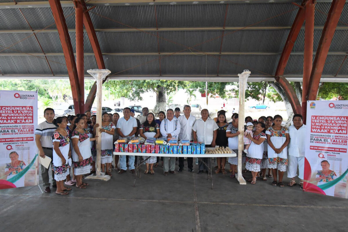 INMAYA inaugura taller de urdido de hamacas INMAYA inaugura taller de urdido de hamacas