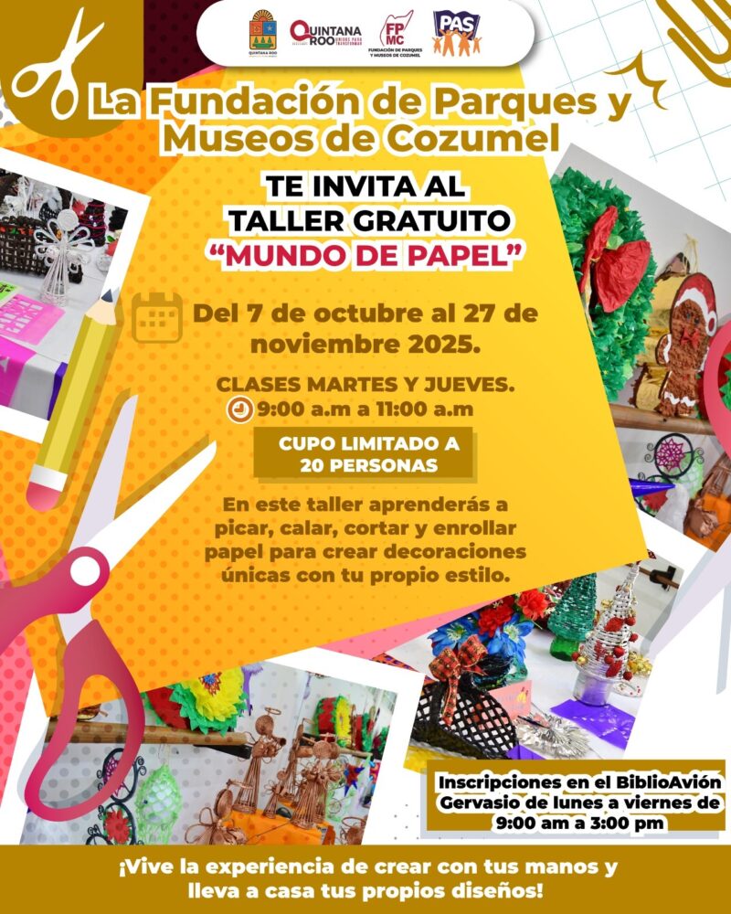 Mundo de Papel taller gratuito Mundo de Papel taller gratuito