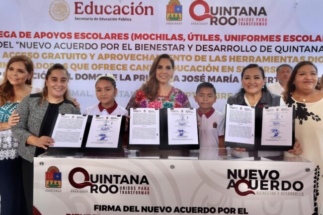 Apoyos escolares, Quintana Roo, Mara Lezama, educación, economía