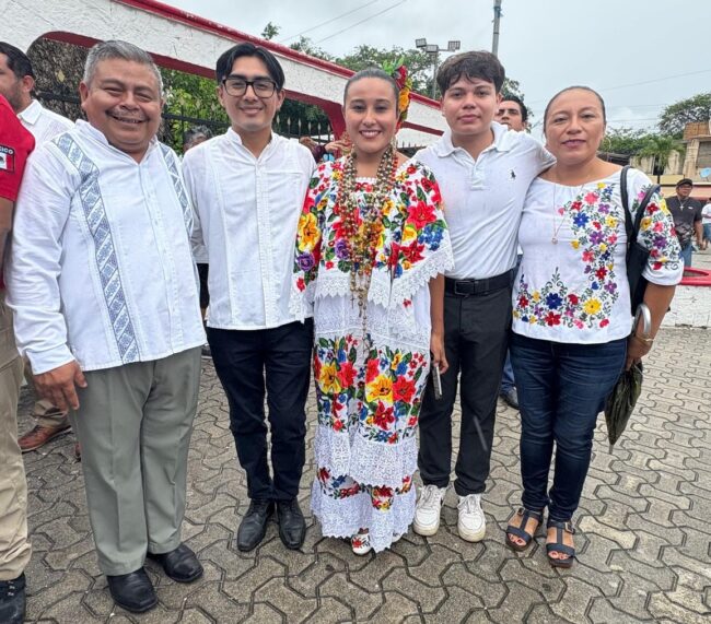 Mara Lezama celebra la Fiesta de la Cancha Maya de Tulum acompañada por autoridades y el INMAYA, fortaleciendo la cultura viva del pueblo maya
