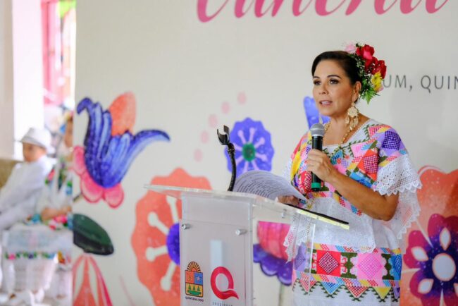 Mara Lezama celebra la Fiesta de la Cancha Maya de Tulum acompañada por autoridades y el INMAYA, fortaleciendo la cultura viva del pueblo maya 
