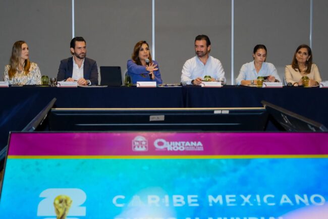 Mara Lezama presenta la estrategia de Quintana Roo rumbo al Mundial 2026. El Caribe Mexicano será base camp y mostrará al mundo su turismo