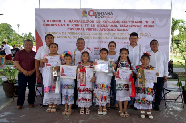 Celebran el talento y la identidad en la 2ª Edición del Concurso de Poesía del INMAYA en el marco del Día Nacional de la Niña Indígena y afromexicana