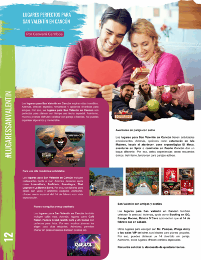 Lugares perfectos para San Valentín en Cancún