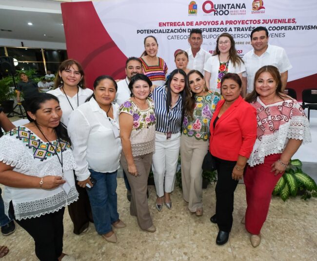 El programa Potencialización de Esfuerzos impulsa juventudes con apoyos económicos con el liderazgo de Mara Lezama en Quintana Roo.