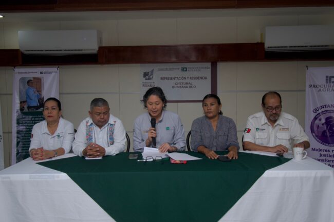 Avanza la firma del Convenio entre el INMAYA y la Procuraduría Agraria anunciada en rueda de prensa para fortalecer derechos indígenas.