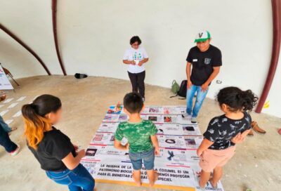 Taller Conociendo la Reserva de la Biosfera Isla Cozumel de la FPMC impulsa educación ambiental y conciencia juvenil en Cozumel.