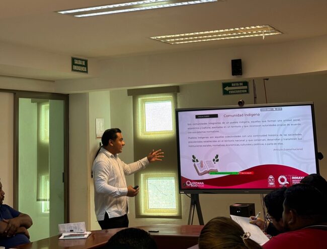 INMAYA impartió la conferencia “Derechos del Pueblo Maya, las Comunidades Indígenas y Afromexicanas” al personal de CONAGUA en Chetumal.