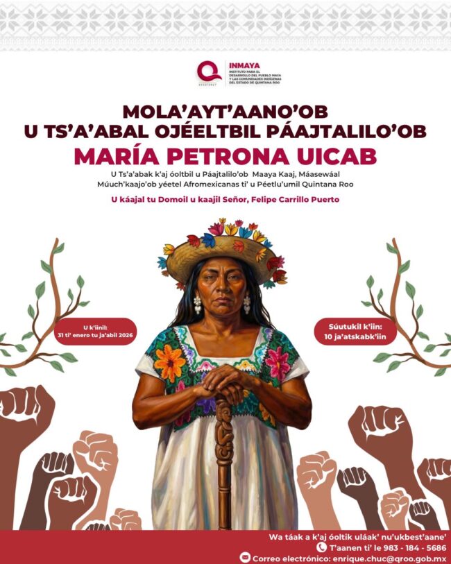 Asambleas Informativas de Derechos “María Petrona Uicab” fortalecen al Pueblo Maya con apoyo del INMAYA y un enfoque humanista.