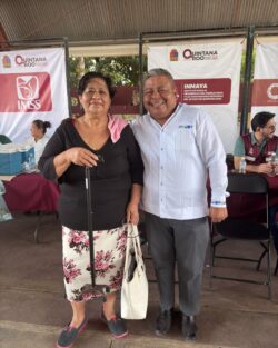 Apoyo de movilidad a adultos mayores con INMAYA en la Caravana del Bienestar fortaleciendo la inclusión social en Quintana Roo.