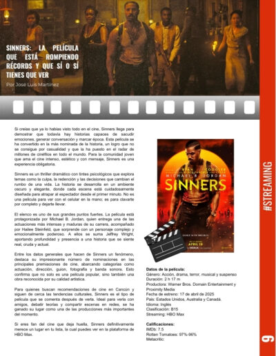 Sinners: la película que está rompiendo récords y que sí o sí tienes que ver