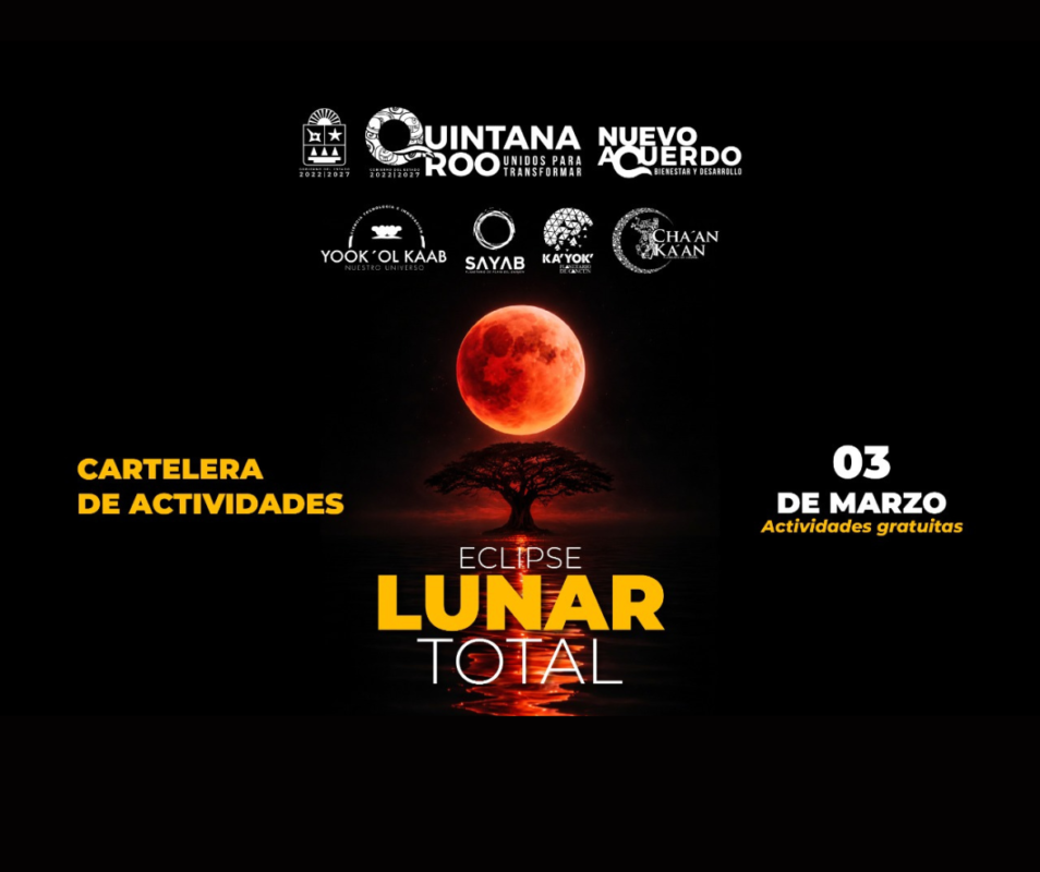 Eclipse lunar total en QROO Eclipse lunar total en QROO