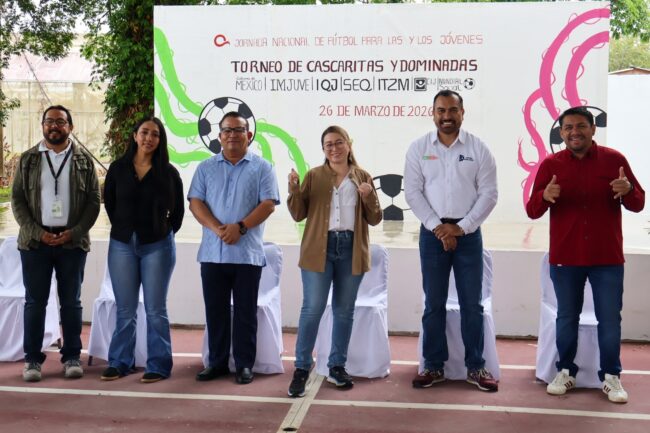Jornada Nacional de Fútbol llamada Torneo de Cascaritas y Dominadas del IQJ impulsa juventudes en Quintana Roo con deporte y cambio social.