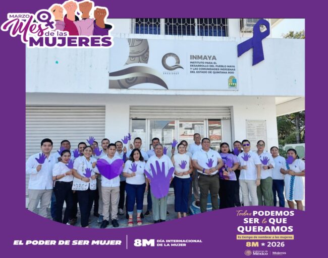 Puntos Violetas instalados por INMAYA durante la Conmemoración del Día Internacional de la Mujer.