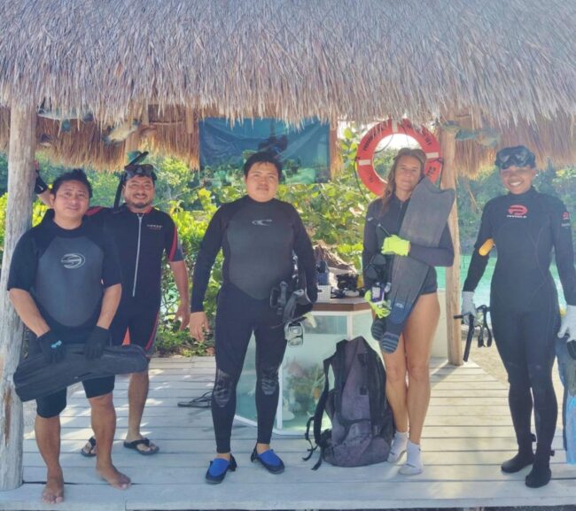 Restauración coralina en la Laguna Chankanaab muestra avances gracias al trabajo de FPMC y CEA con colonias juveniles de coral saludables