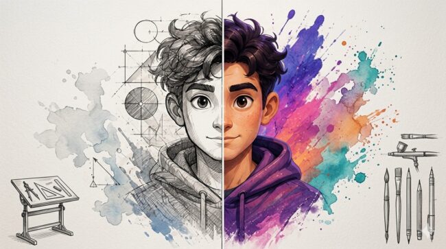 Diseño gráfico e IA ya trabajan juntos. Descubre cómo la inteligencia artificial ayuda a crear mejores diseños sin reemplazar talentos.