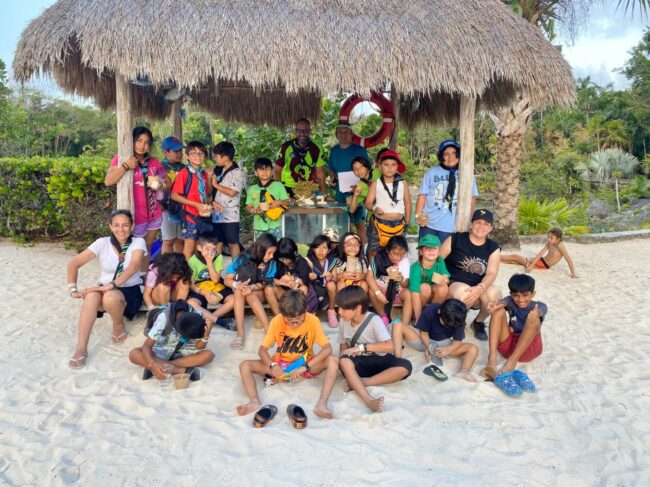 Asociación de Scouts de Quintana Roo vive aventura ambiental en el Parque Natural Chankanaab y Museo de la Isla junto a la FPMC.