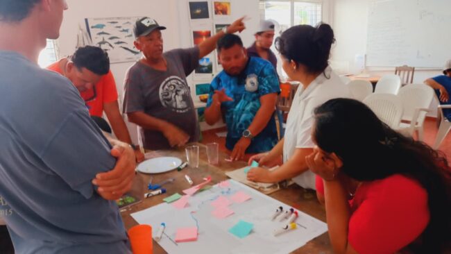 2do Taller de Diagnóstico Participativo de Turismo en la Reserva Estatal Santuario del Manatí Bahía realizado en Xcalak por IBANQROO y Sian Ka’an.