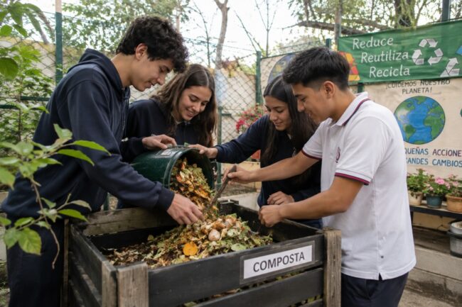 composta escolar para proteger el planeta