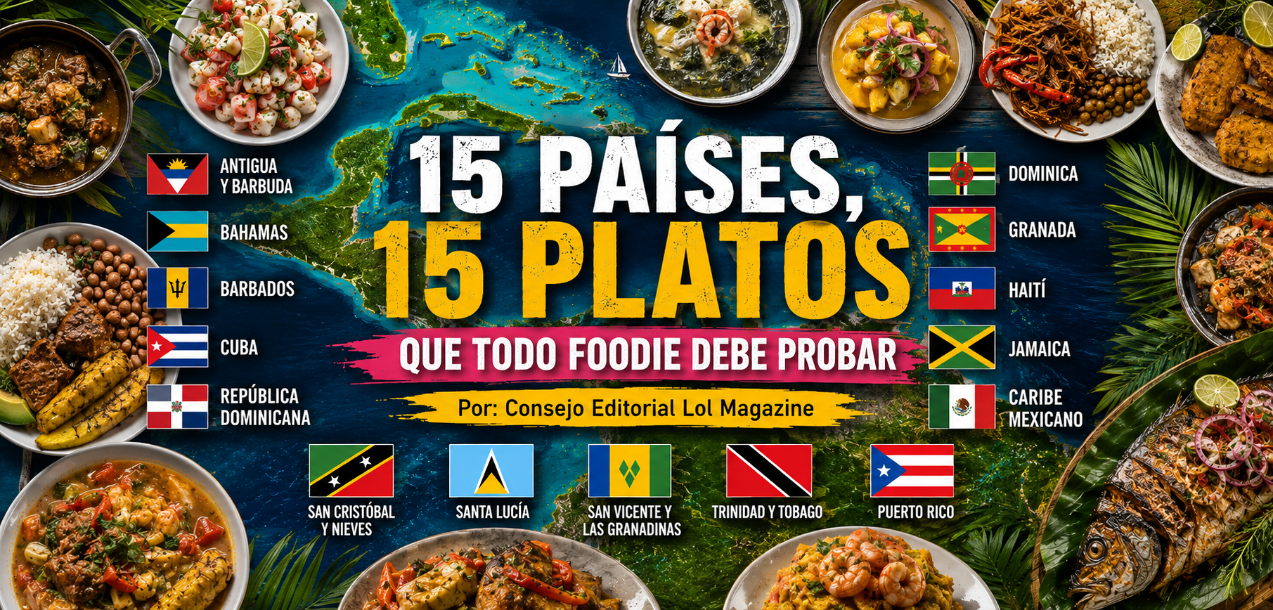 Platos del Caribe: 15 países, 15 platos Platos del Caribe: 15 países, 15 platos