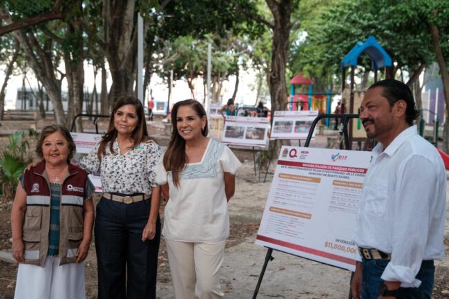 Mara Lezama anuncia la rehabilitación del parque Supermanzana 259 en Villas Otoch Paraíso, con deporte, seguridad y espacios para convivir.