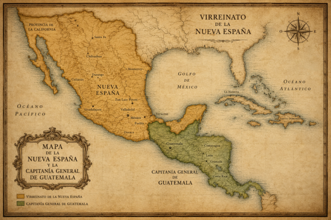 Virreinato de Nueva España y Centroamérica