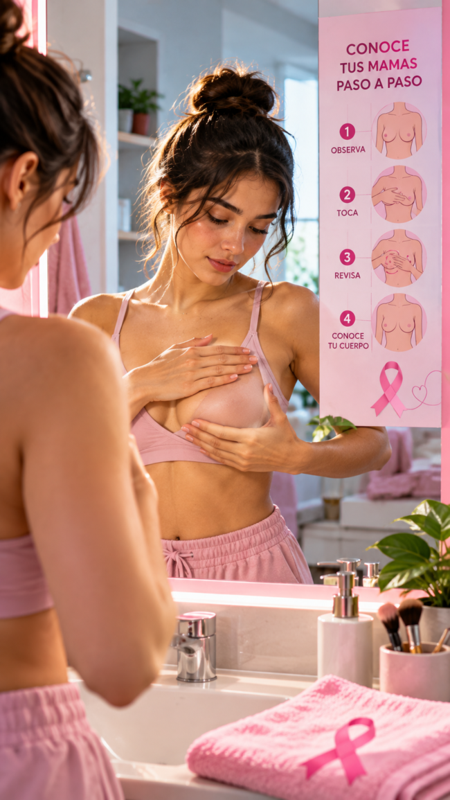 Autoexploración mamaria para detectar cambios en los senos