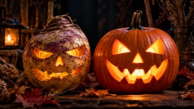 Nabos tallados y origen de las calabazas del día de muertos