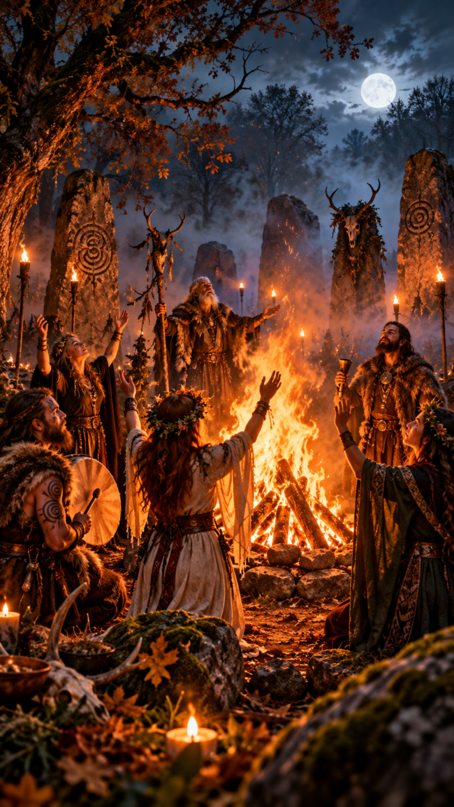 Origen y celebración celta de Samhain