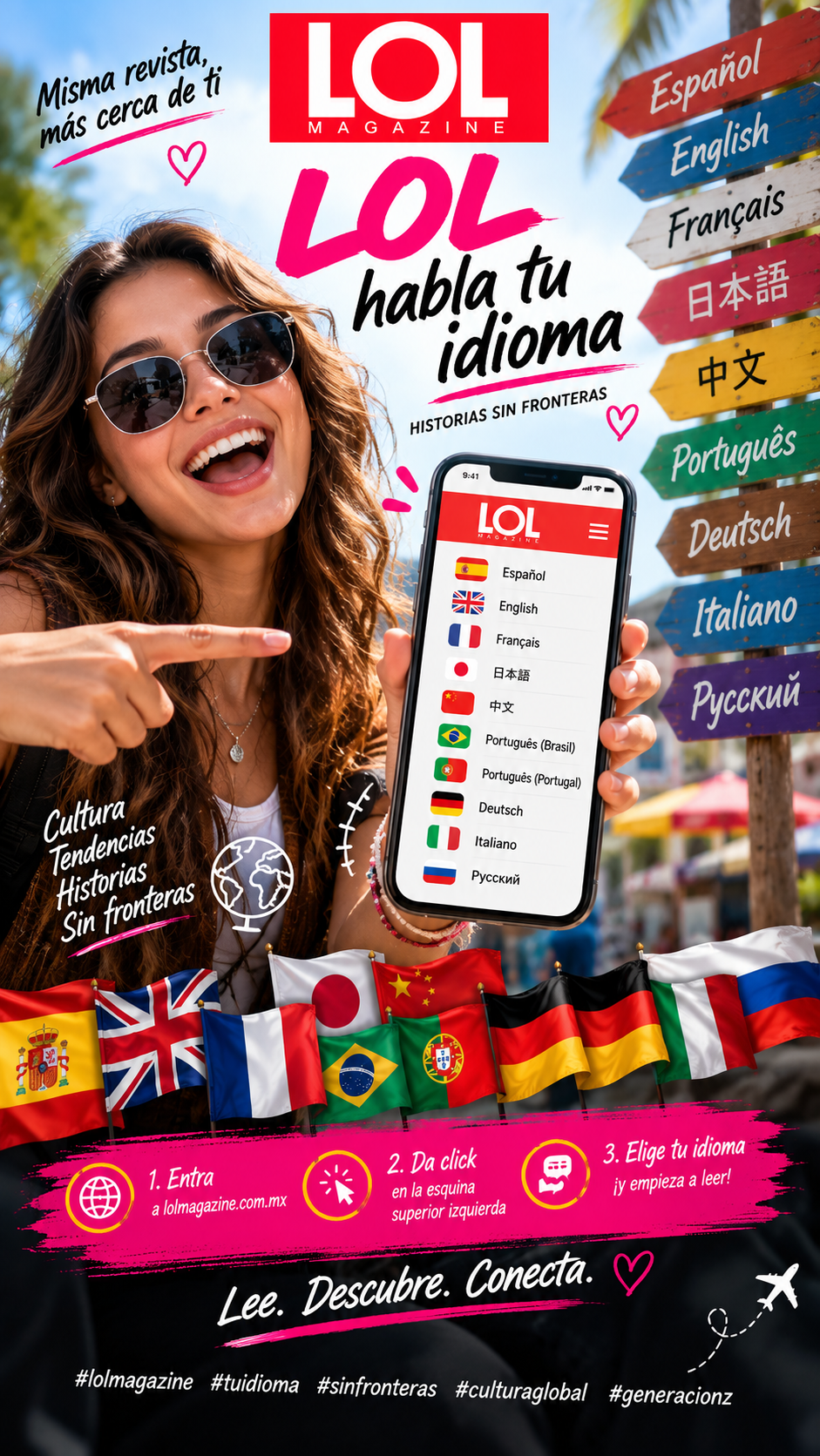Revista juvenil de México para lectores del mundo con 9 idiomas con temas gen z